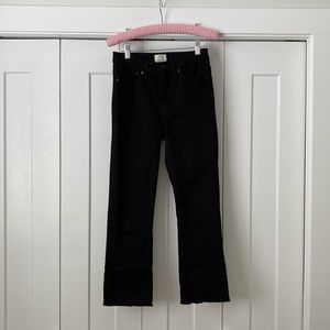 Black JCrew Demi-boot Crop Jeans